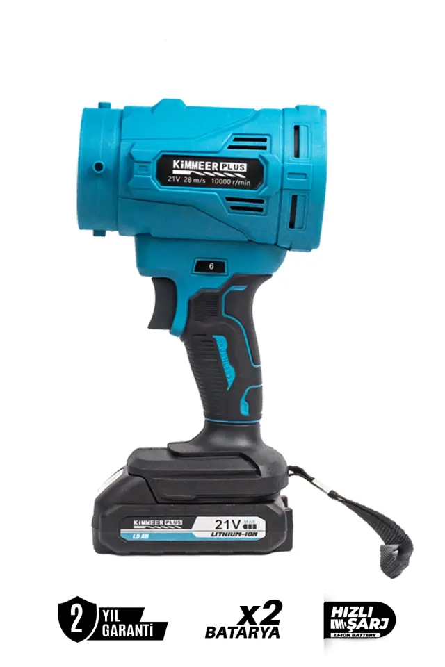 Mavi 21V Turbo Şarjlı Yaprak Üfleme Makinesi