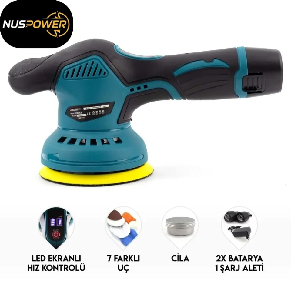 12V Orbital 6 Kademeli Polisaj Makinesi