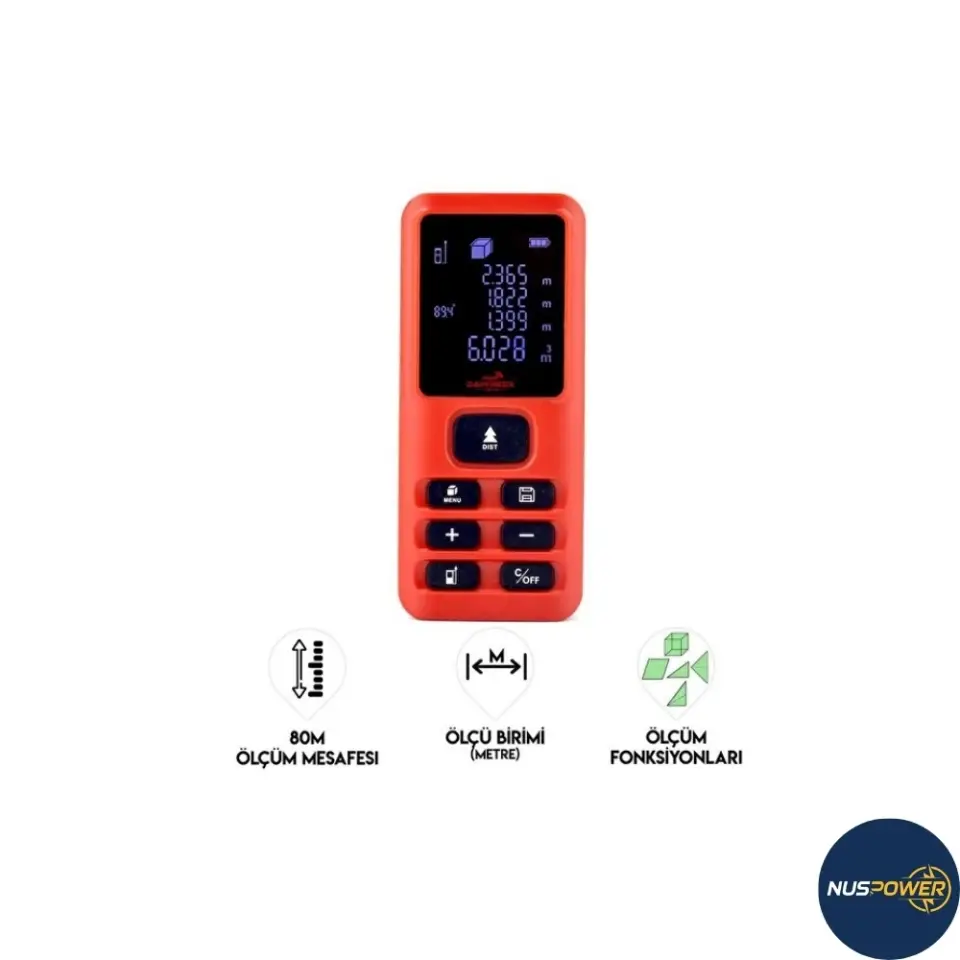 80 Metre Kırmızı Işınlı Dijital Metre