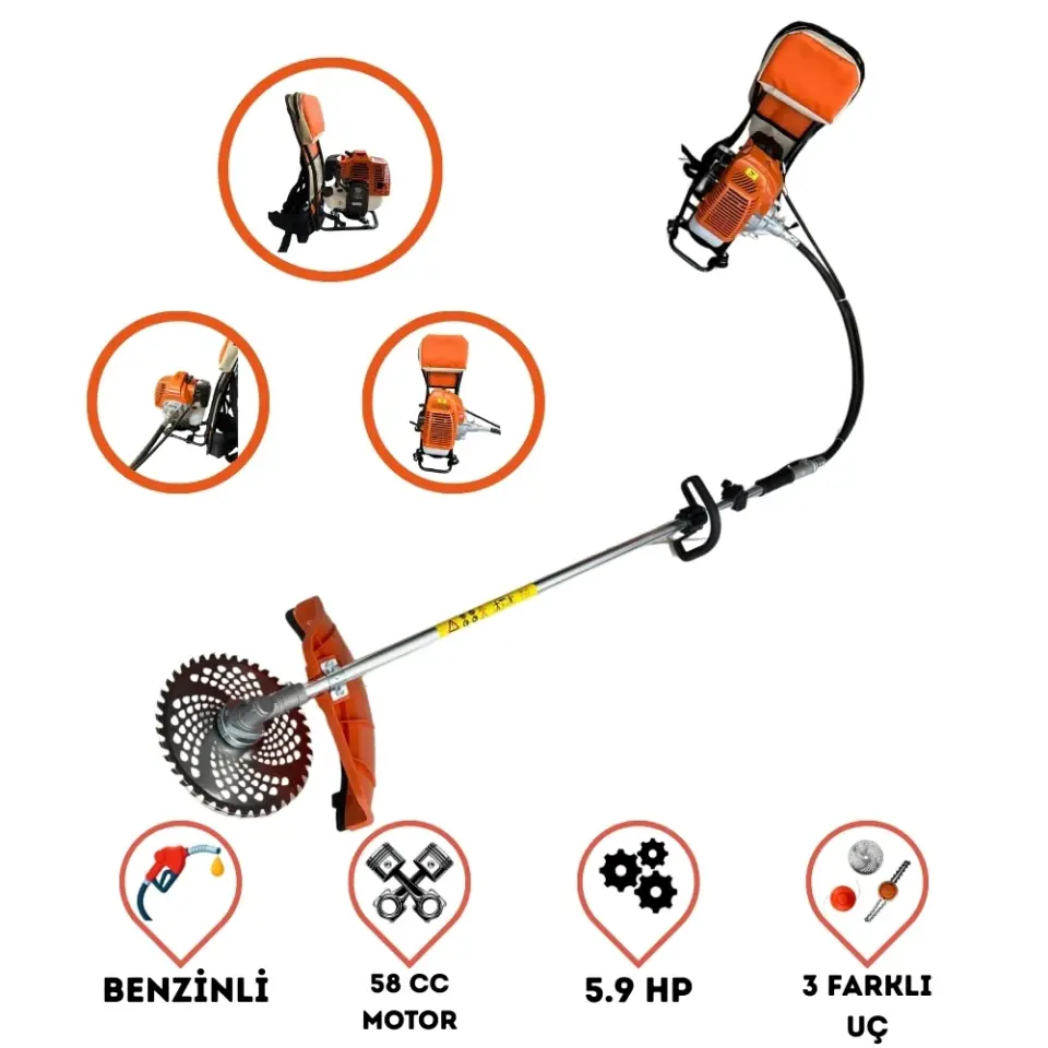 Sırt Tipi Benzinli Motorlu Tırpan